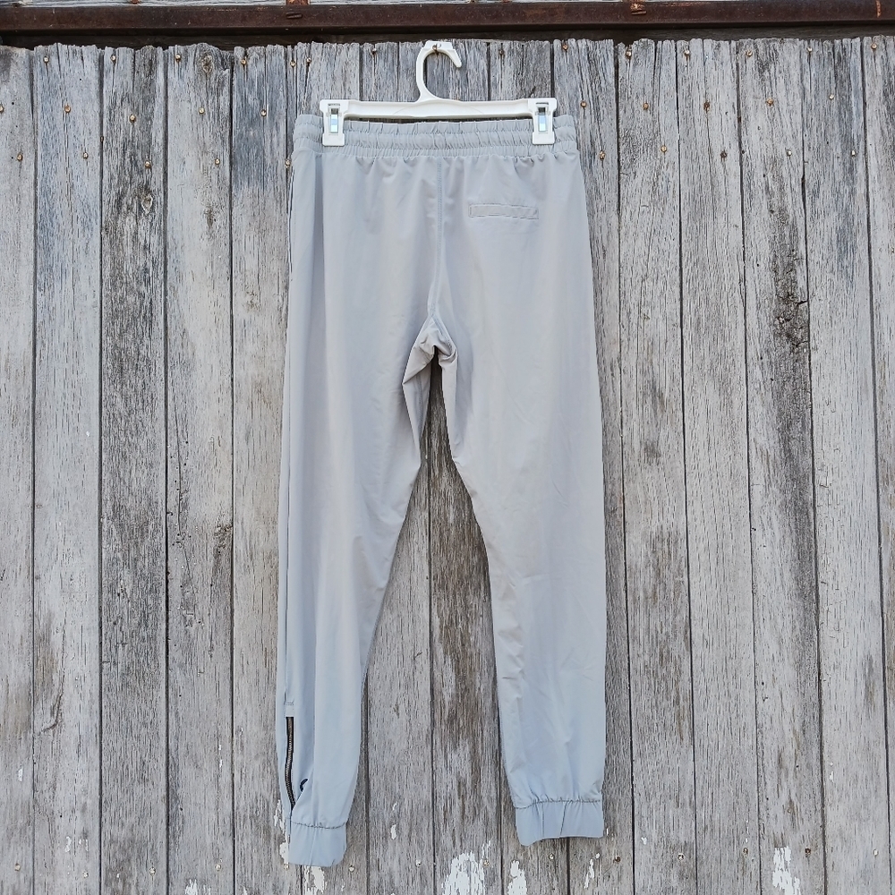 ZYIA Women's Size S Everything Active Elastic Joggers Ankle Zip Light Gray - Picture 7 of 10